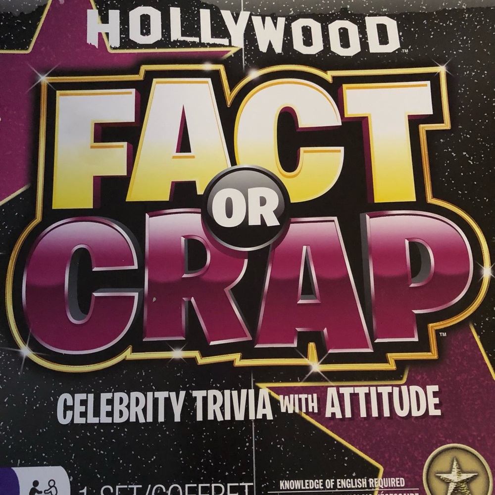 Hollywood Fact or Crap Celebrity Trivia Game - Pink